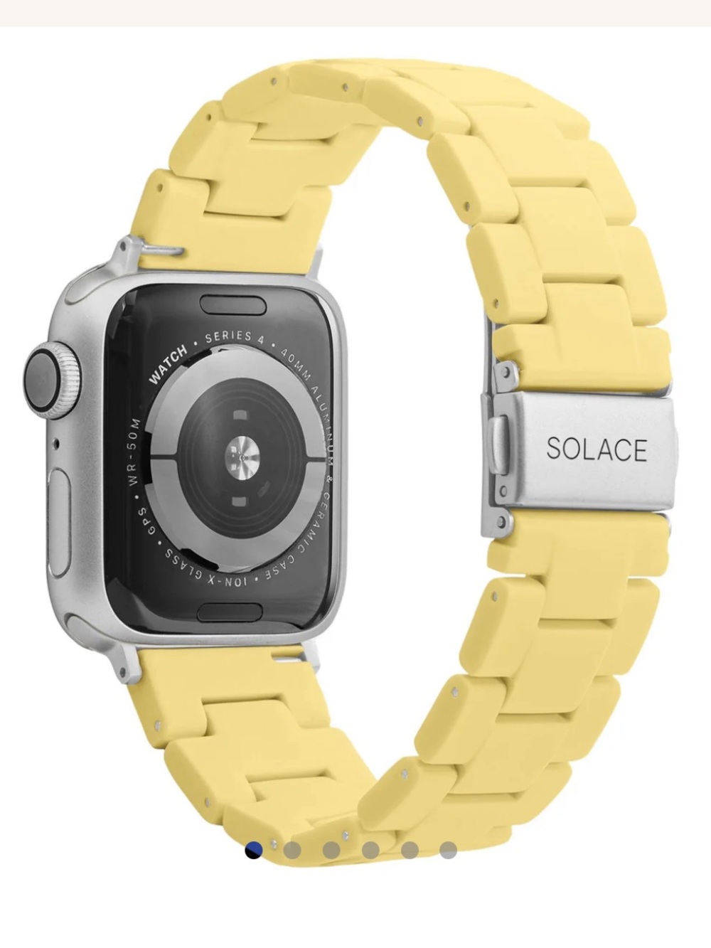 Solace Perma Band Silicone Watch Strap — Yellow